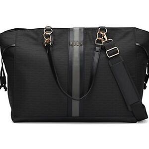 ELLE Eleganza 32L Monogram Weekender Tote Bag | Black travel bag weekender bag